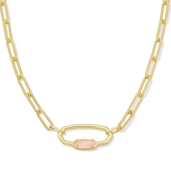 Kendra Scott Emma Chain Necklace-Gold/Pink - Picture 3 of 3